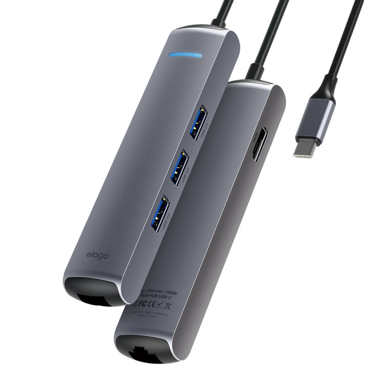 Elago 6 in 1 Ethernet/HDMI Multi Hub USB-C