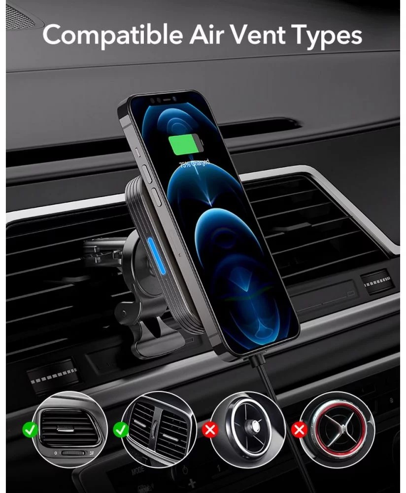 ESR Halolock MagSafe Magnetic Wireless Car Charger