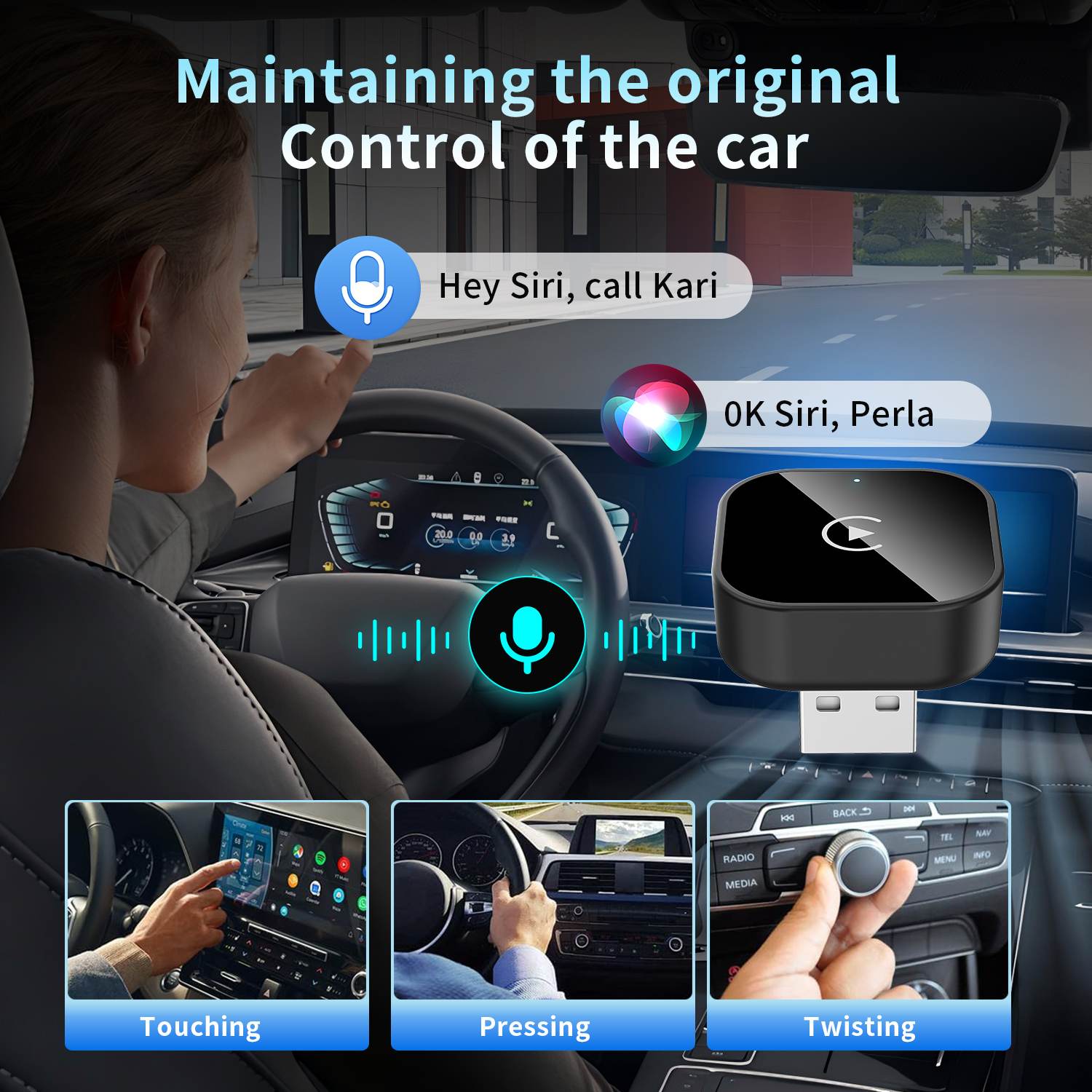 2 in 1 Wired To Wireless CarPlay 