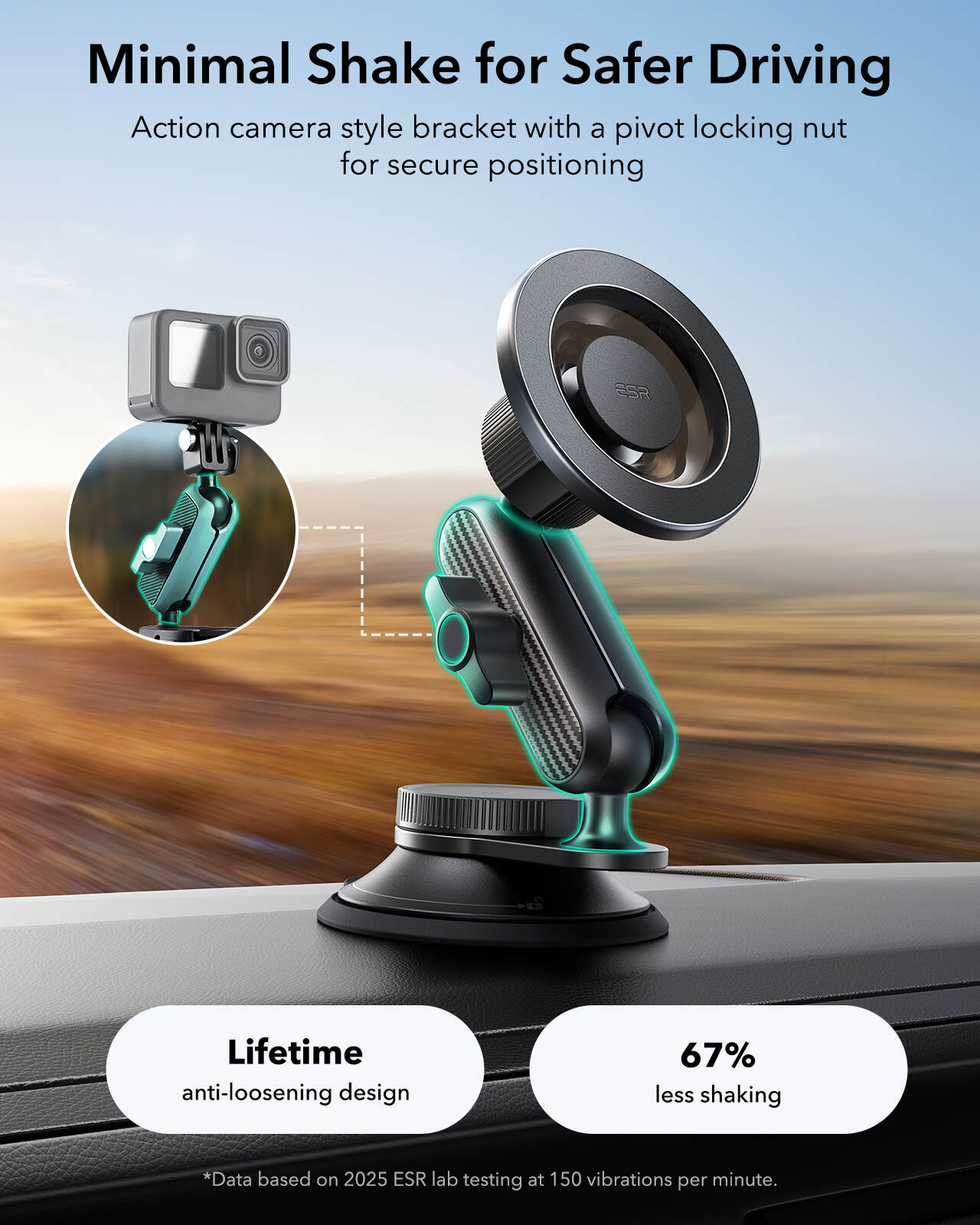 ESR OmniLock Magnetic Car Mount (Suction Cup)