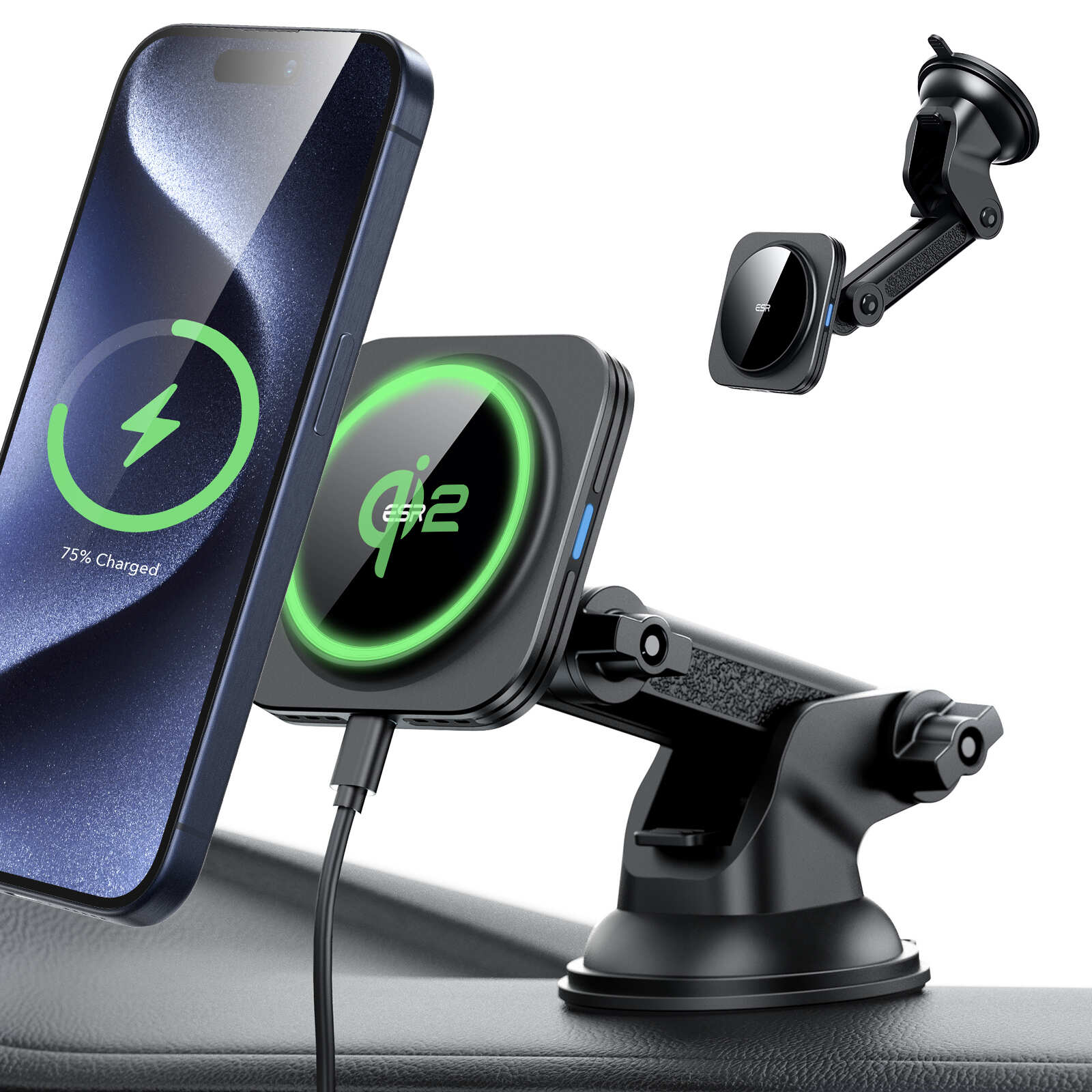 ESR Dashboard Wireless Charger Qi2 