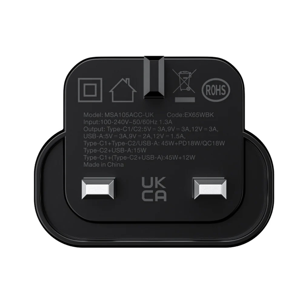 AMAZINGTHING THUNDER PRO GAN 65W 3PORTS 1A+2C WALL CHARGER