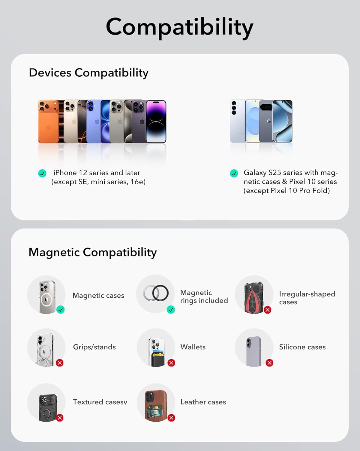 ESR HaloLock Magsafe Dashboard/Windshield Phone Mount