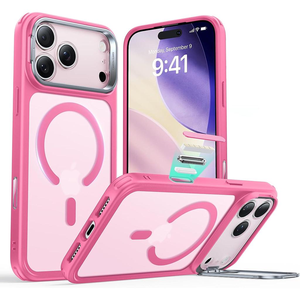 ESR iPhone 17 Pro Max HaloLock Classic Hybrid Case with Stash Stand (Camera Control Button) Case