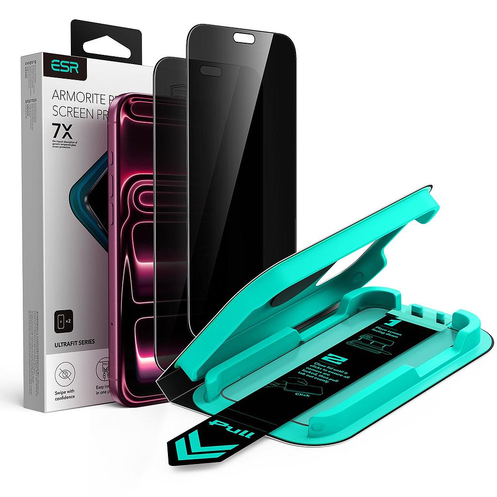 ESR Armorite (UltraFit Tray) Privacy iPhone 18 Pro Max Screen Protector, 2 Pack