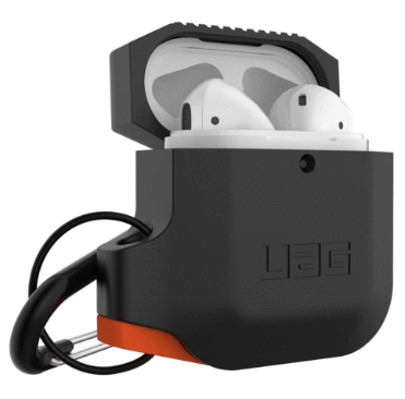 [10185E114097] UAG Apple Airpods 1&2 Silicone Case (Black/Orange)