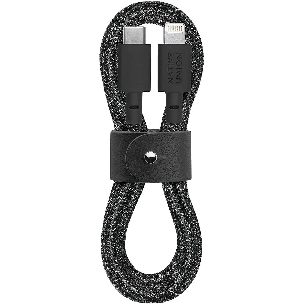 [BELT-KV-CL-CS-BK-2] Native Union Belt Cable USB-C to Lightning 1.2M (Cosmos Black)