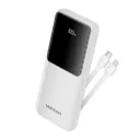 Vention Power Bank 10000mAh (Micro-USB + USB-C + USB-A + USB-A) with Built-in USB-C and Lightning Cables 22.5W