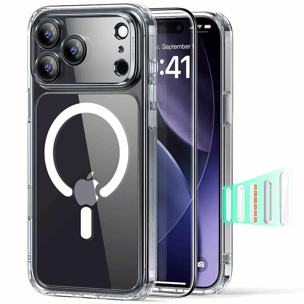 [1A891001] ESR iPhone 18 Pro/17 Pro Halolock Classic Hybrid (Camera Control Button)+ Screen Protector Set (Clear)