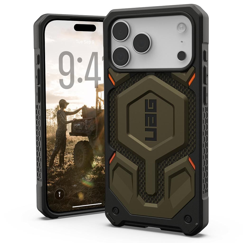 [11451411397B] UAG iPhone 18 Pro Max/17 Pro Max Monarch Pro Kevlar Magsafe Case (Kevlar Element Green)
