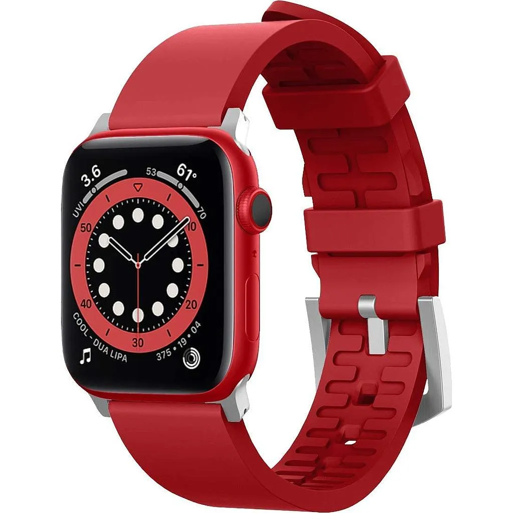[EAW-BAND-44RD-OP] Elago Apple Watch 45/44/42mm/Ultra Premium Fluoro Rubber Strap (Online Packaging) (Red)