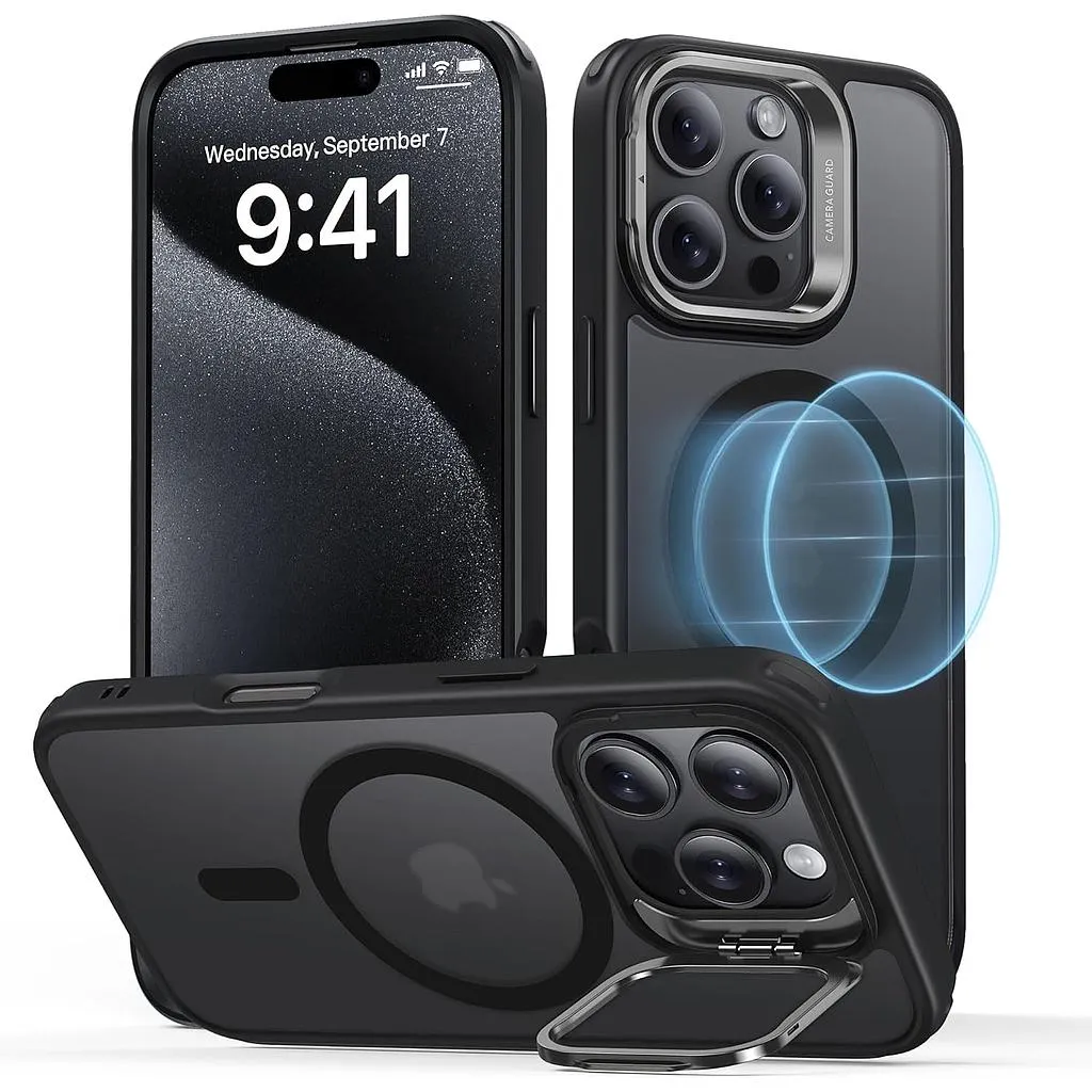 ESR iPhone 16 Pro Classic Hybrid (HaloLock) with Stash Stand Case