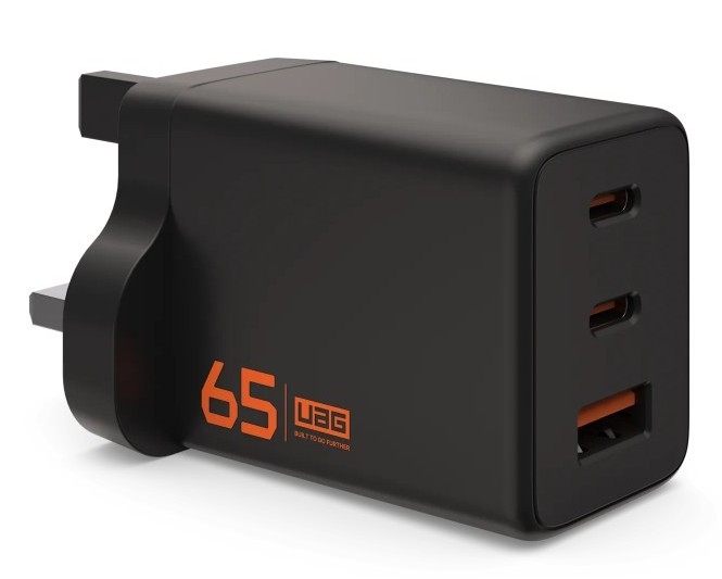 [9B443611V4040] UAG Wall Charger SRGE 65W 3Port UK Black