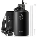 Buzio Duet Series Water Bottle with 2 Lids and Sleeve 2.5L