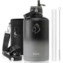 Buzio Duet Series Water Bottle with 2 Lids and Sleeve 2.5L