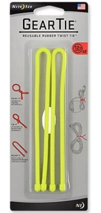 [GT18-2PK-33] NiteIze Gear Tie® Reusable Rubber Twist Tie