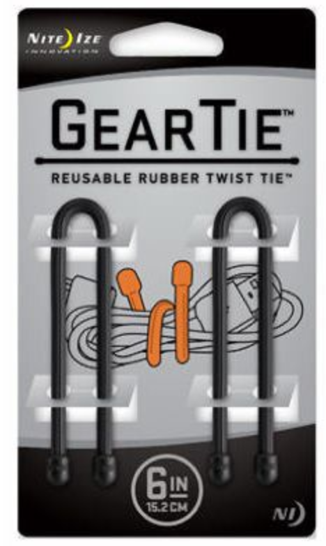 [GT6-2PK-01] NiteIze Gear Tie® Reusable Rubber Twist Tie