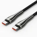 Vention Nylon Braided USB 2.0 C Male to C Male 5A Cable 1.2M Black Zinc Alloy Type