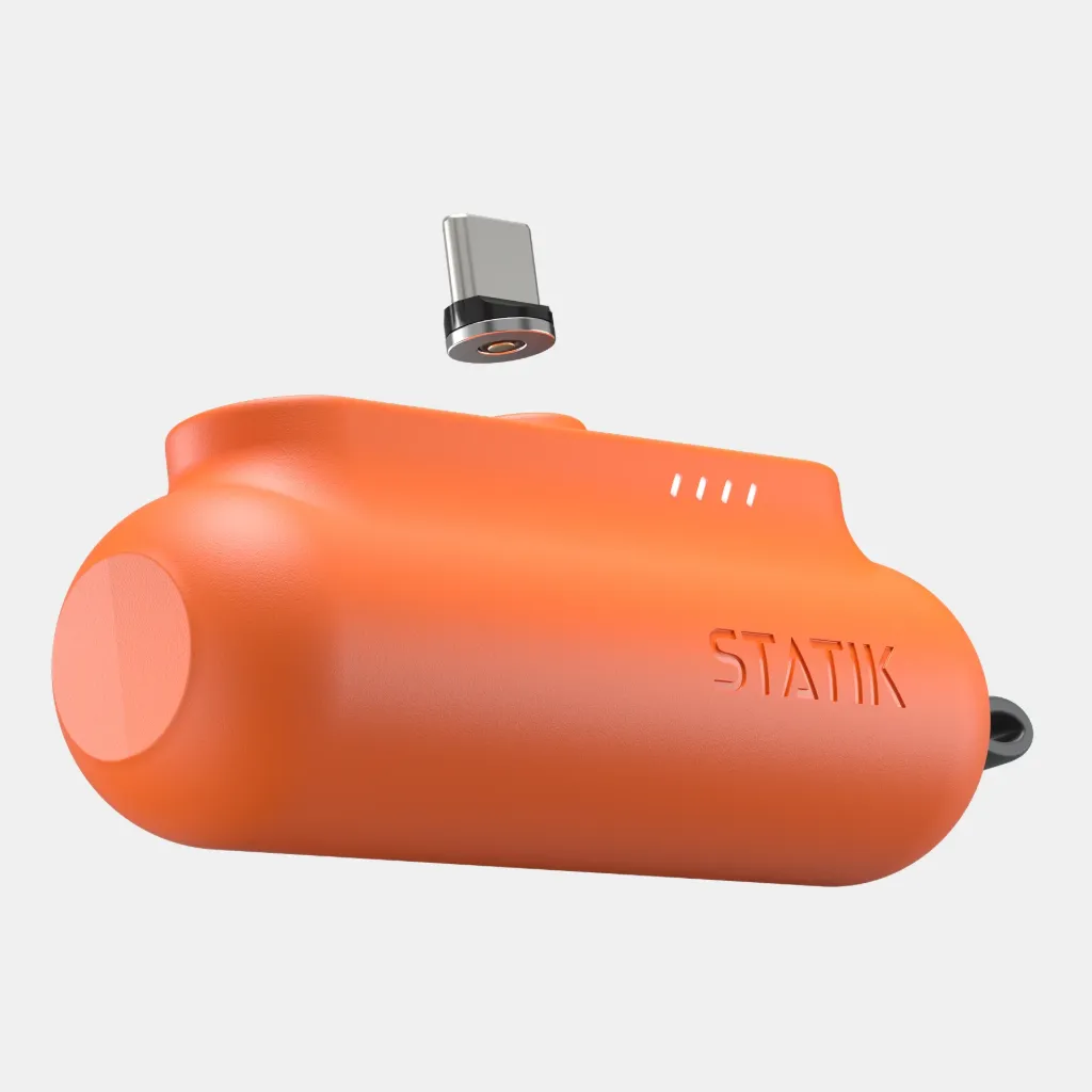 Statik Snap-N-Charge Power Bank 3200mAh - Universal USB-C,Lightning & Micro USB Magnetic Tips V3