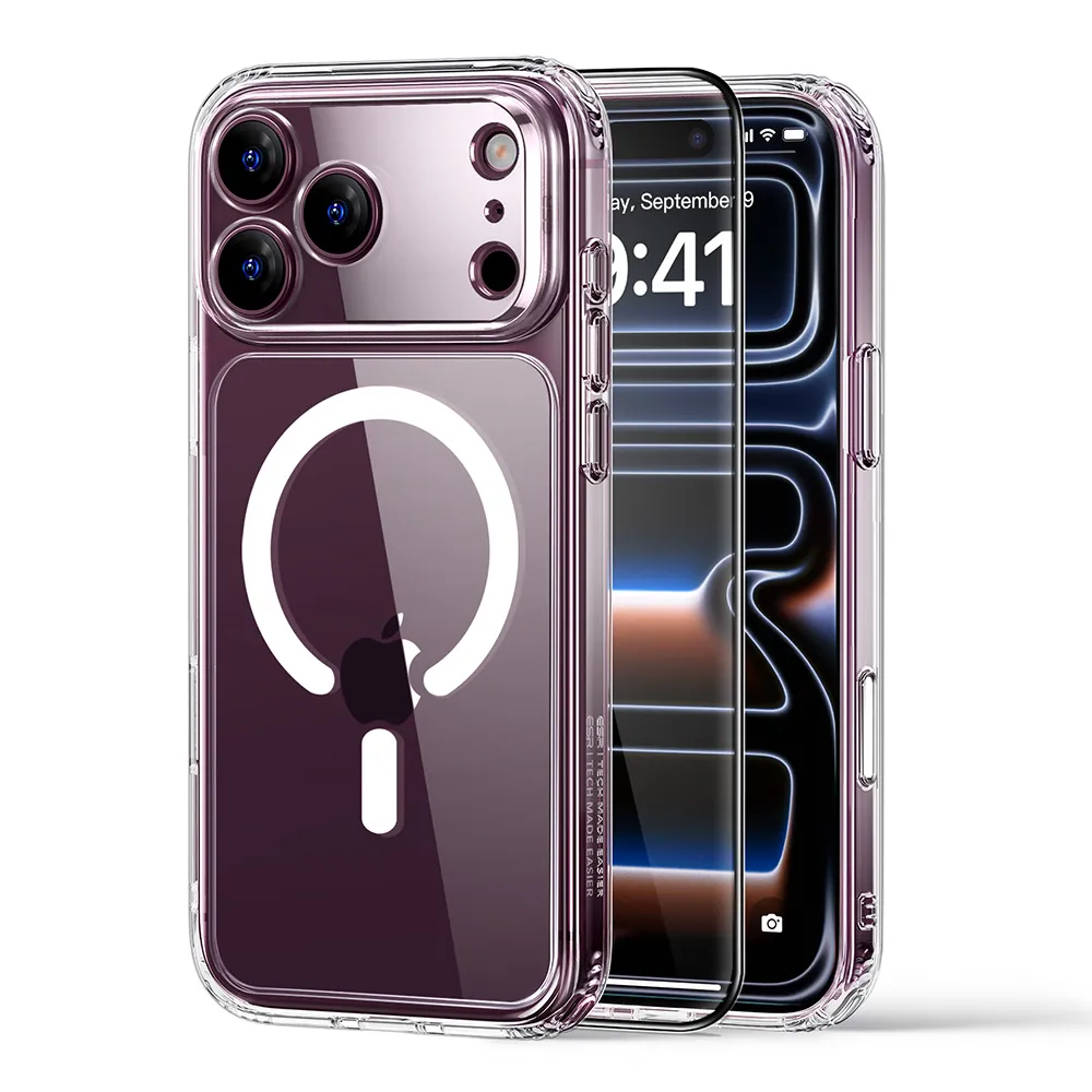 [1A004001] ESR iPhone 18 Pro / 17 Pro Classic Hybrid Magnetic Case (Camera Control) + Screen Protector Set (Clear)