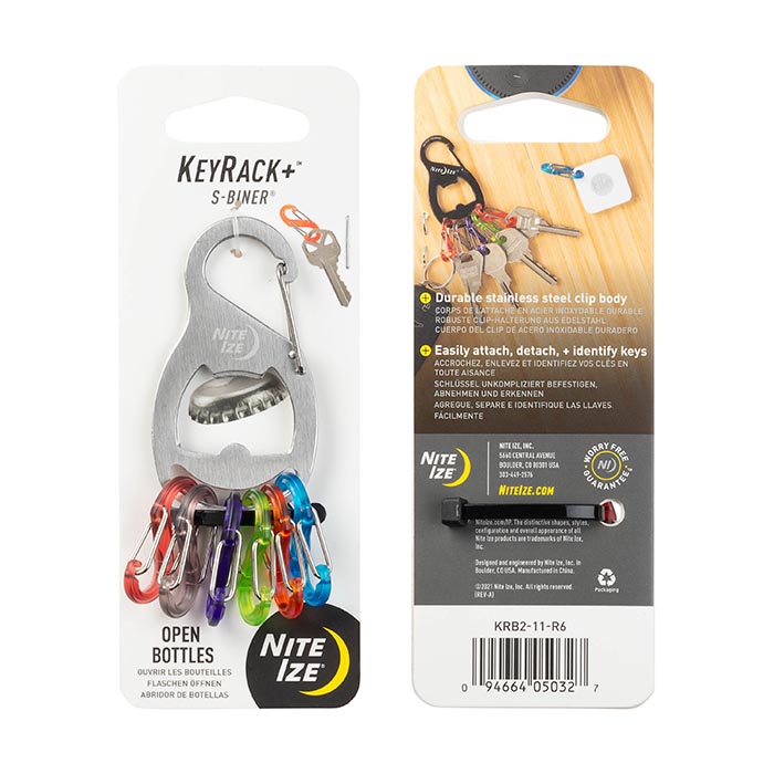 [KRB2-11-R6] Niteize KeyRack+™ S-Biner® - Stainless Steel