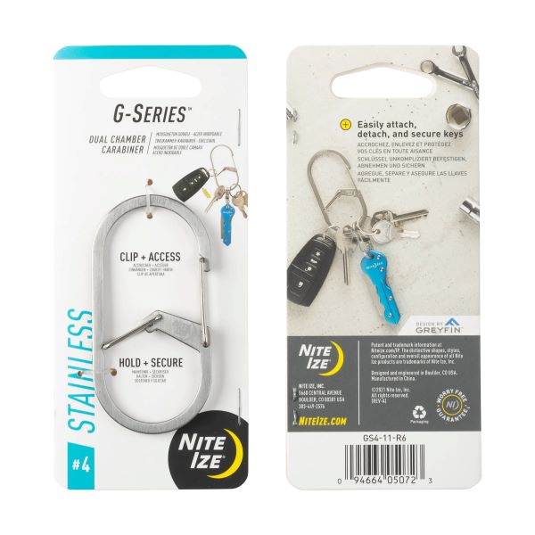 [GSL4-11-R6] NiteIze G-Series SlideLock Dual Chamber Carabiner