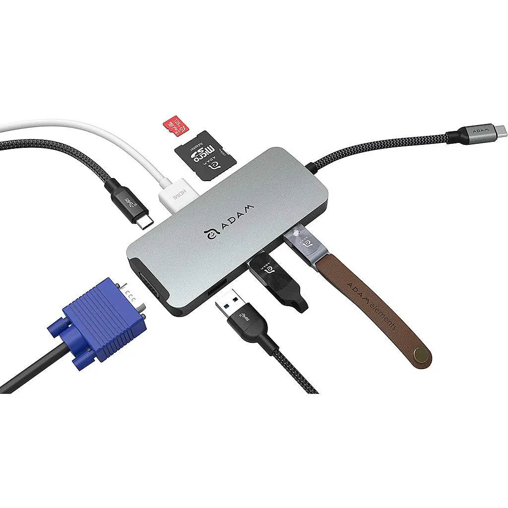 [AAPADHUBA08GY] Adam Elements CASA HUB A08 USB-C 3.1 8 port Hub