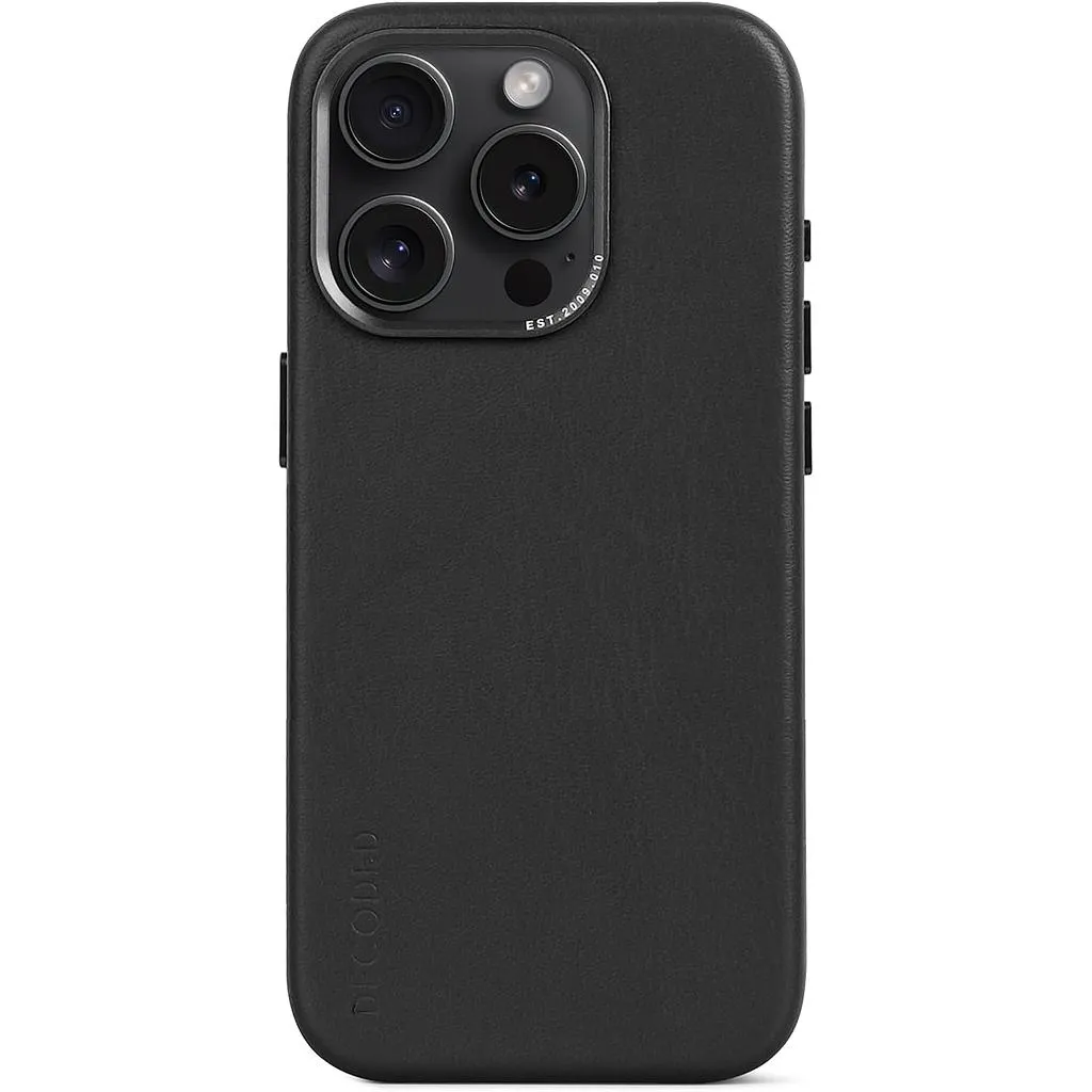 [D24IPO15PBC1BK] Decoded iPhone 15 Pro Leather Magsafe Case (black)