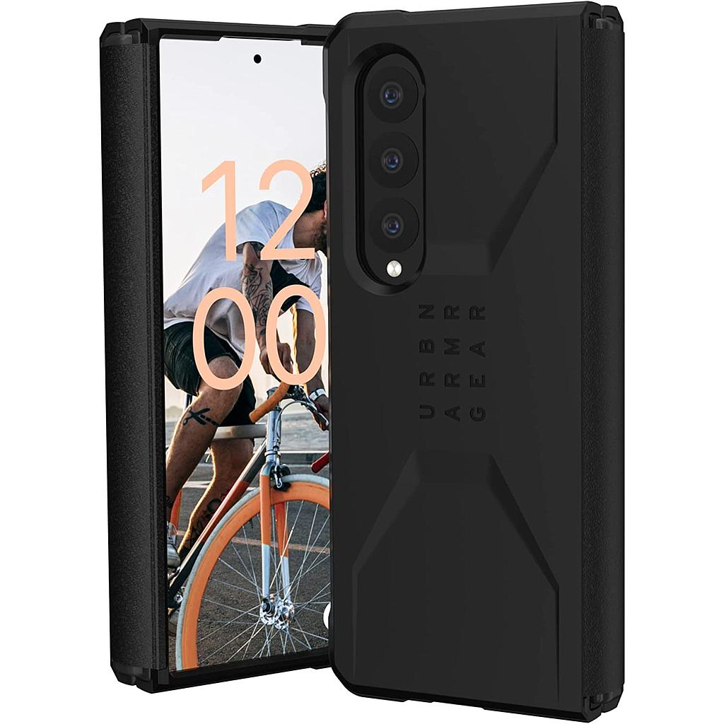 [214008114040] UAG Samsung Galaxy Z Fold 4 Civilian Case (Black)