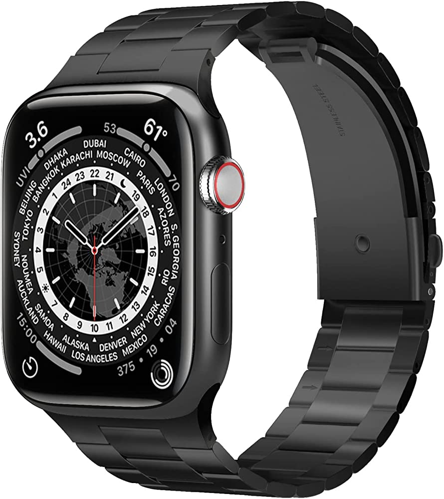 [EAW-MTBAND45-BK] Elago Apple Watch 42/44/45mm/Ultra Metal Band (Black)