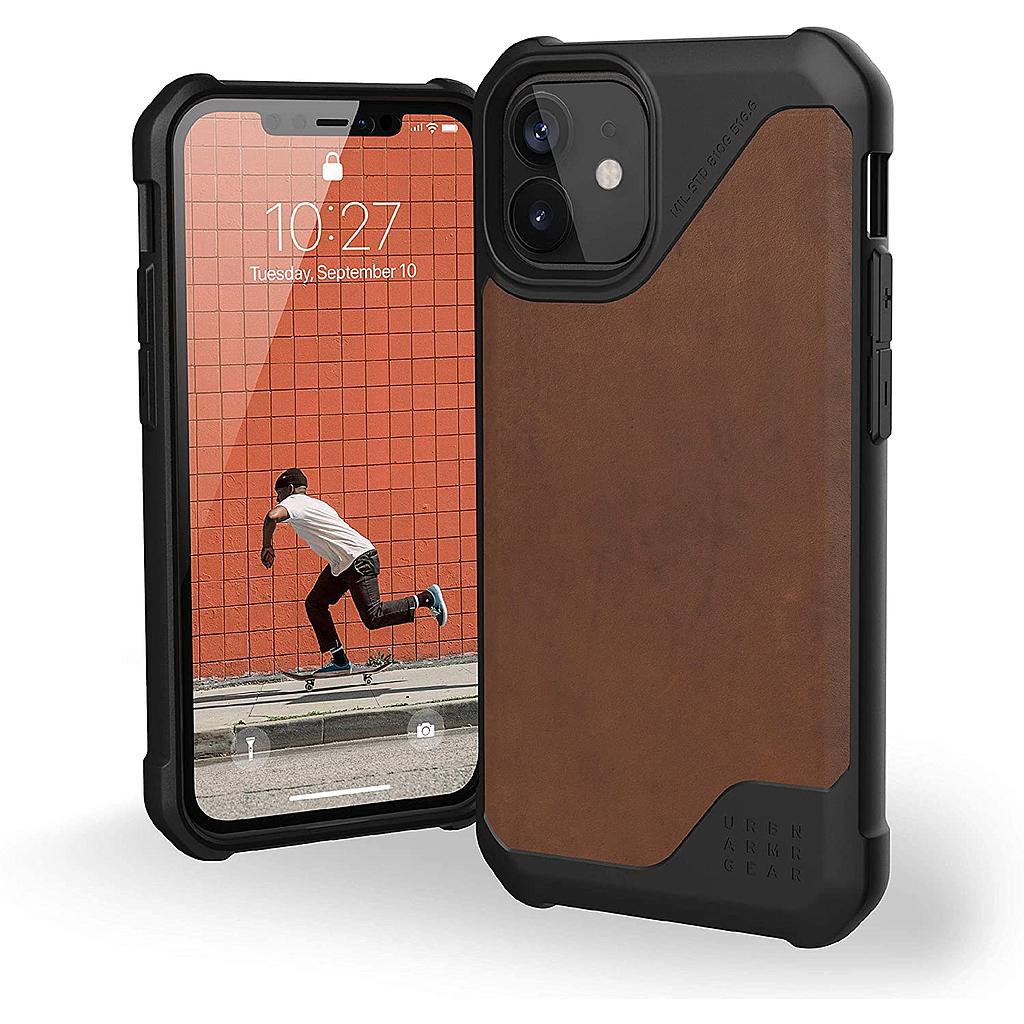 [11234O118380] UAG iPhone 12 mini Metropolis LT LTHR ARMR Case (Brown Leather)