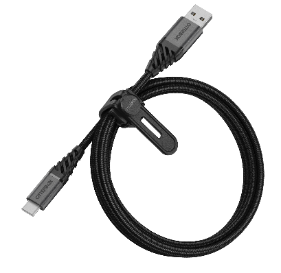 [78-52664] Otterbox USB-C to USB-A Cable - Premium 1 Meter (Black)