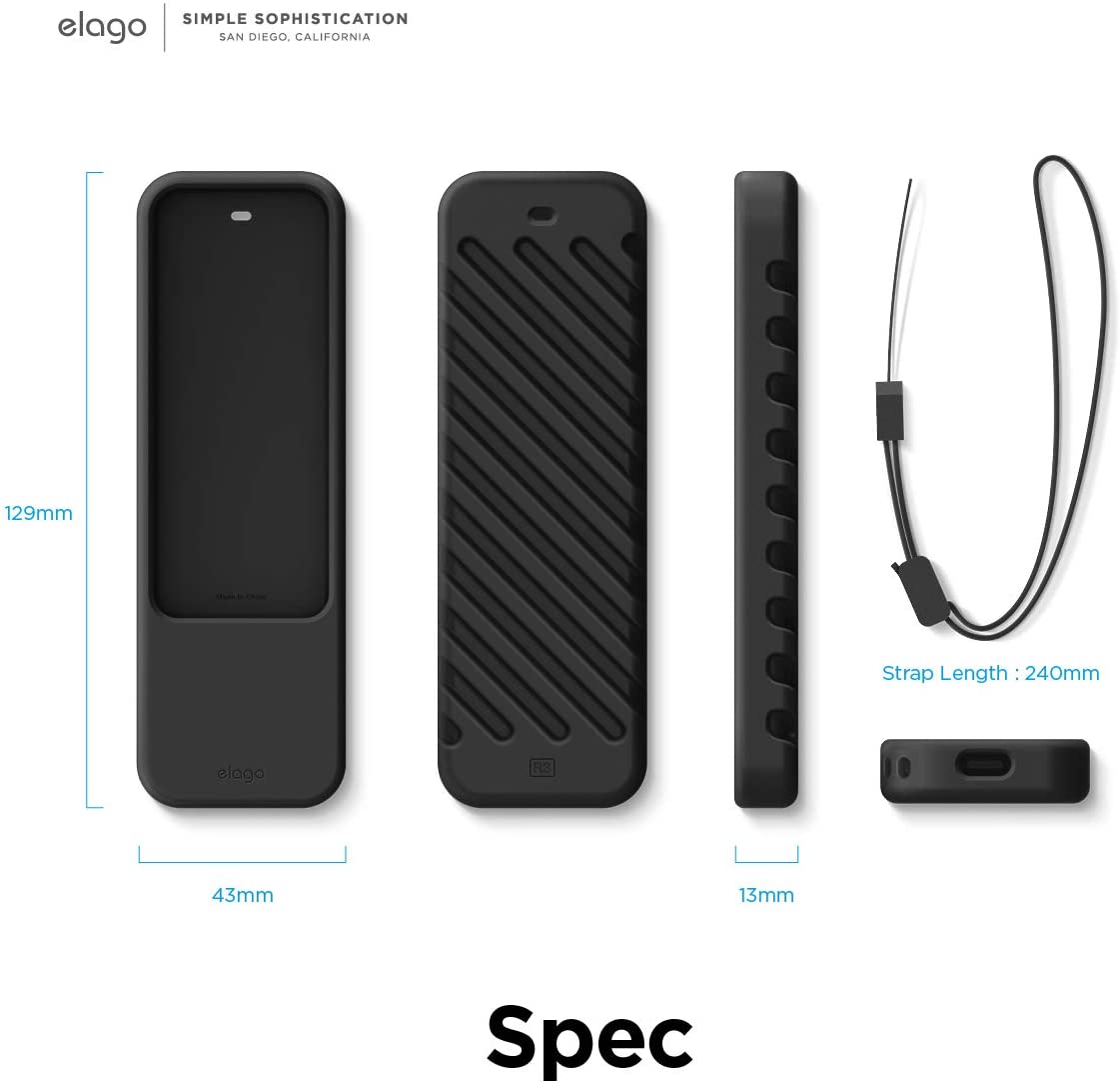 Elago R3 Protective Case for Apple TV Siri Remote (Lanyard Included) (Online Package)