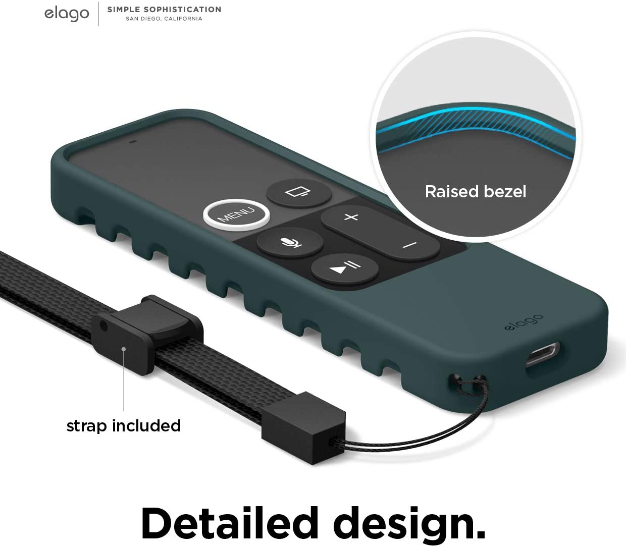 Elago R3 Protective Case for Apple TV Siri Remote (Lanyard Included) (Online Package)