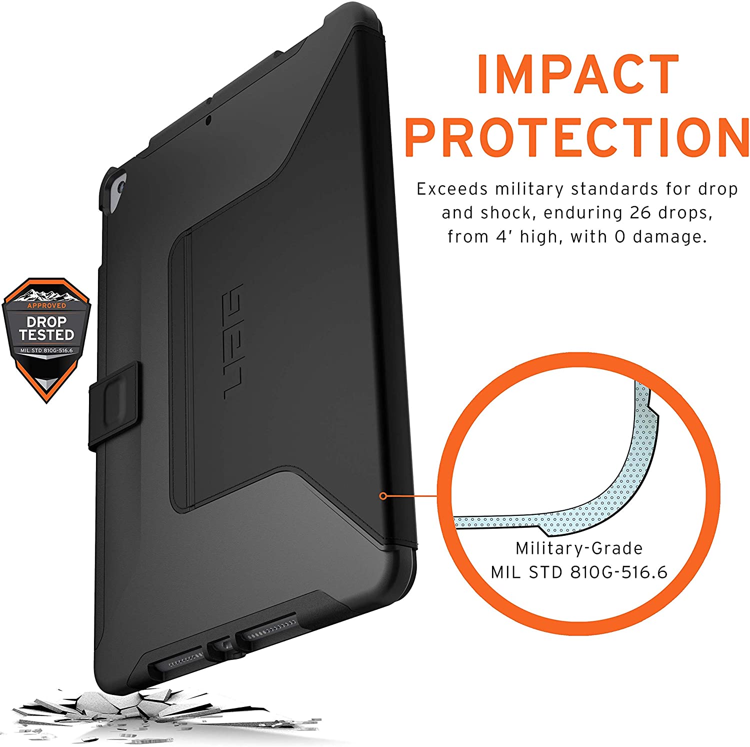 UAG iPad 10.2" (7th Gen) Scout w Folio Cover