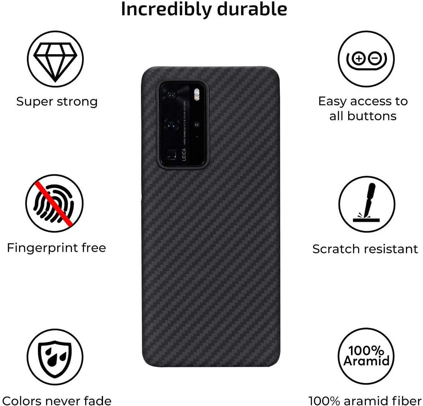 Pitaka Huawei P40 Pro MagEZ Case - Karbon