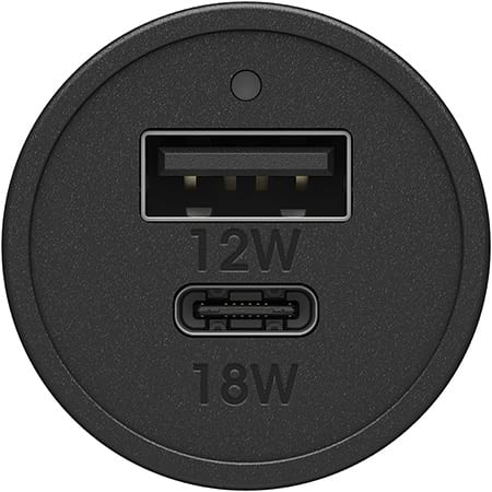 OtterBox Car Charger 30W - USB-C 18W + USB-A 12W USB-PD