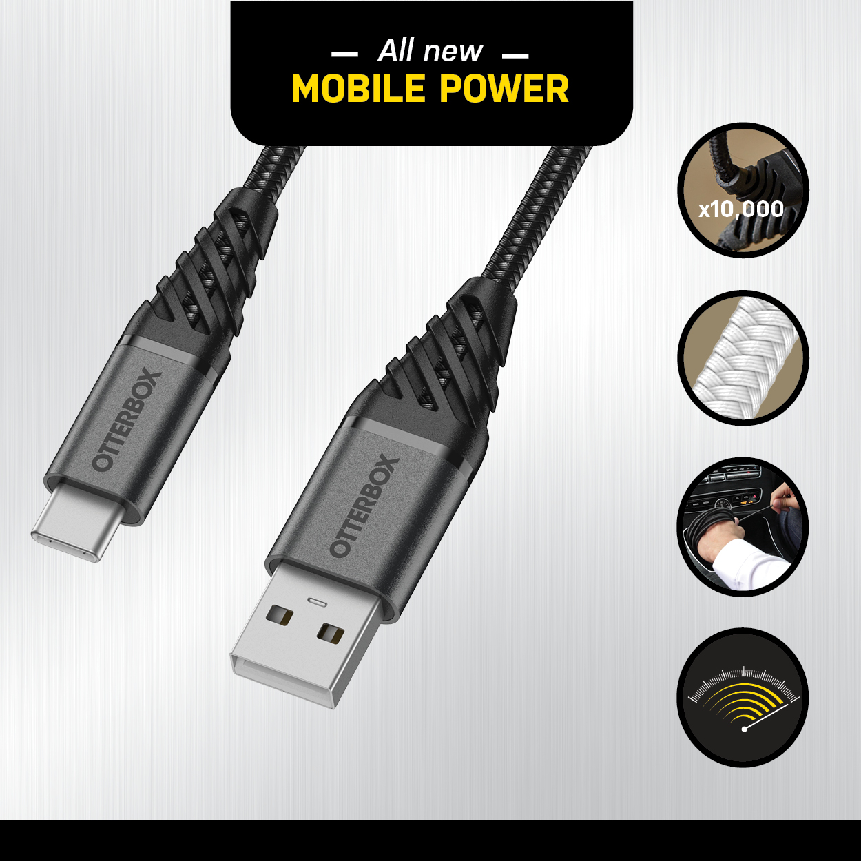Otterbox USB-C to USB-A Cable - Premium 3 Meter | Vortek