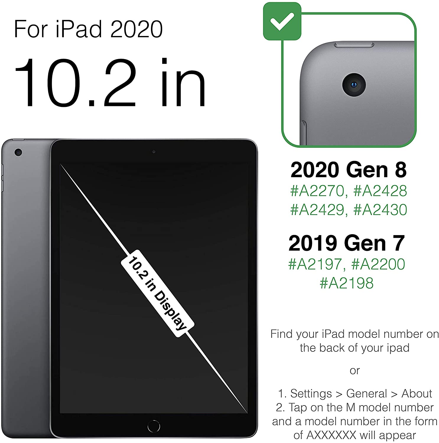 Zugu iPad 7th & 8th Gen 10.2 Muse Case - Black