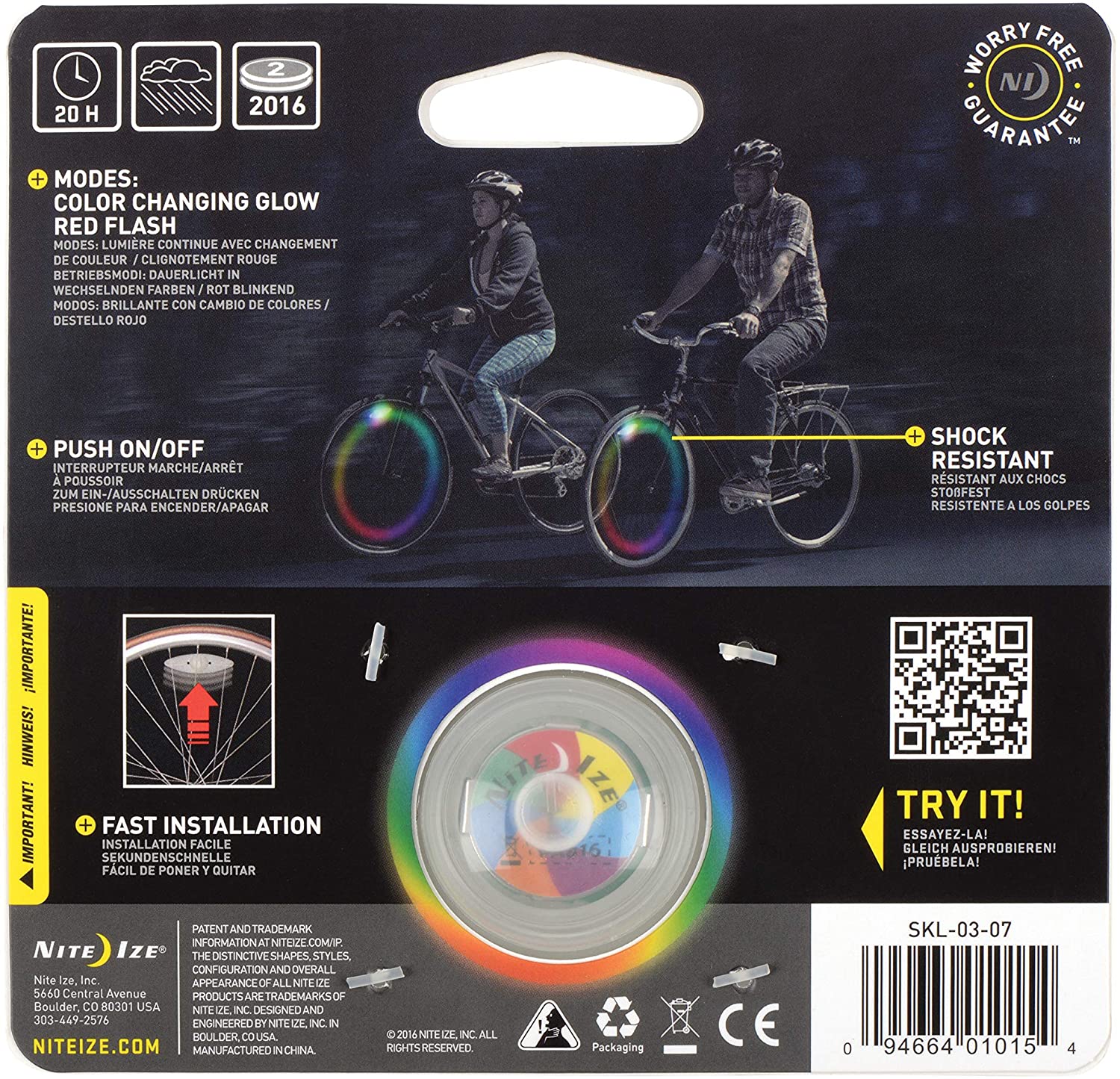 NiteIze SpokeLit® LED Wheel Light - Disc-O - 1 Pack