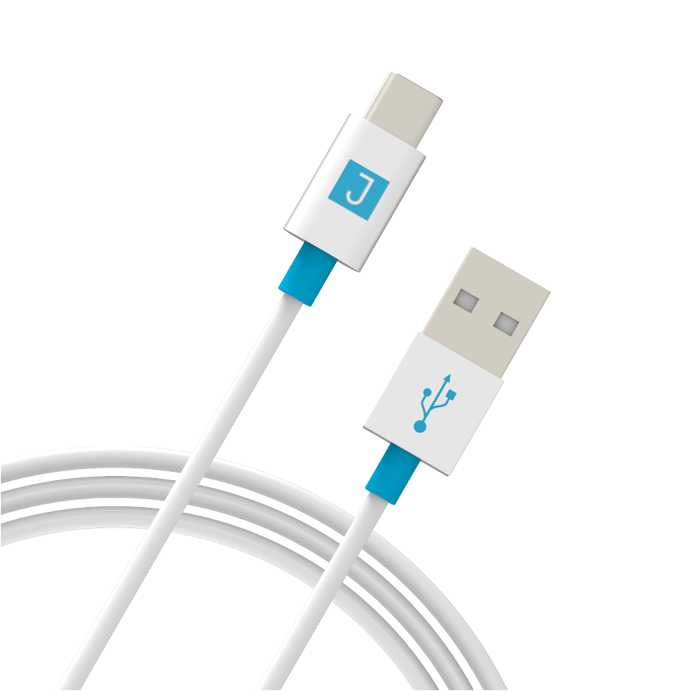 Juku USB-A to USB-C Charge and Sync Cable  - 1.2M, 3A, USB 2.0 - White