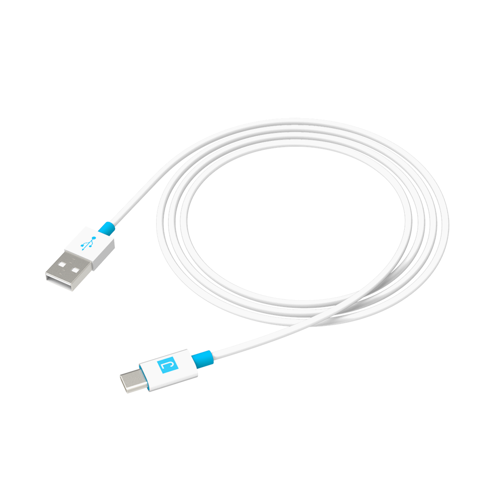 Juku USB-A to USB-C Charge and Sync Cable  - 1.2M, 3A, USB 2.0 - White