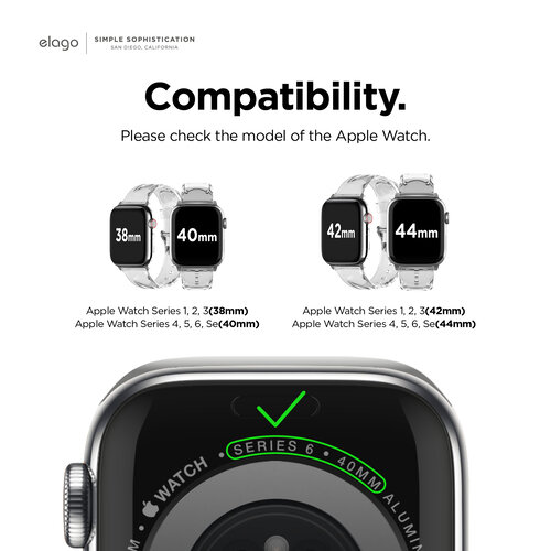 Elago Apple Watch 44mm TPU Band - Clear