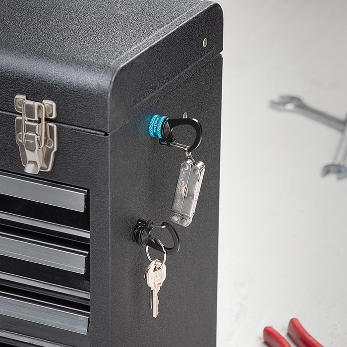 NiteIze SlideLock® 360° Magnetic Locking Dual Carabiner - Blue