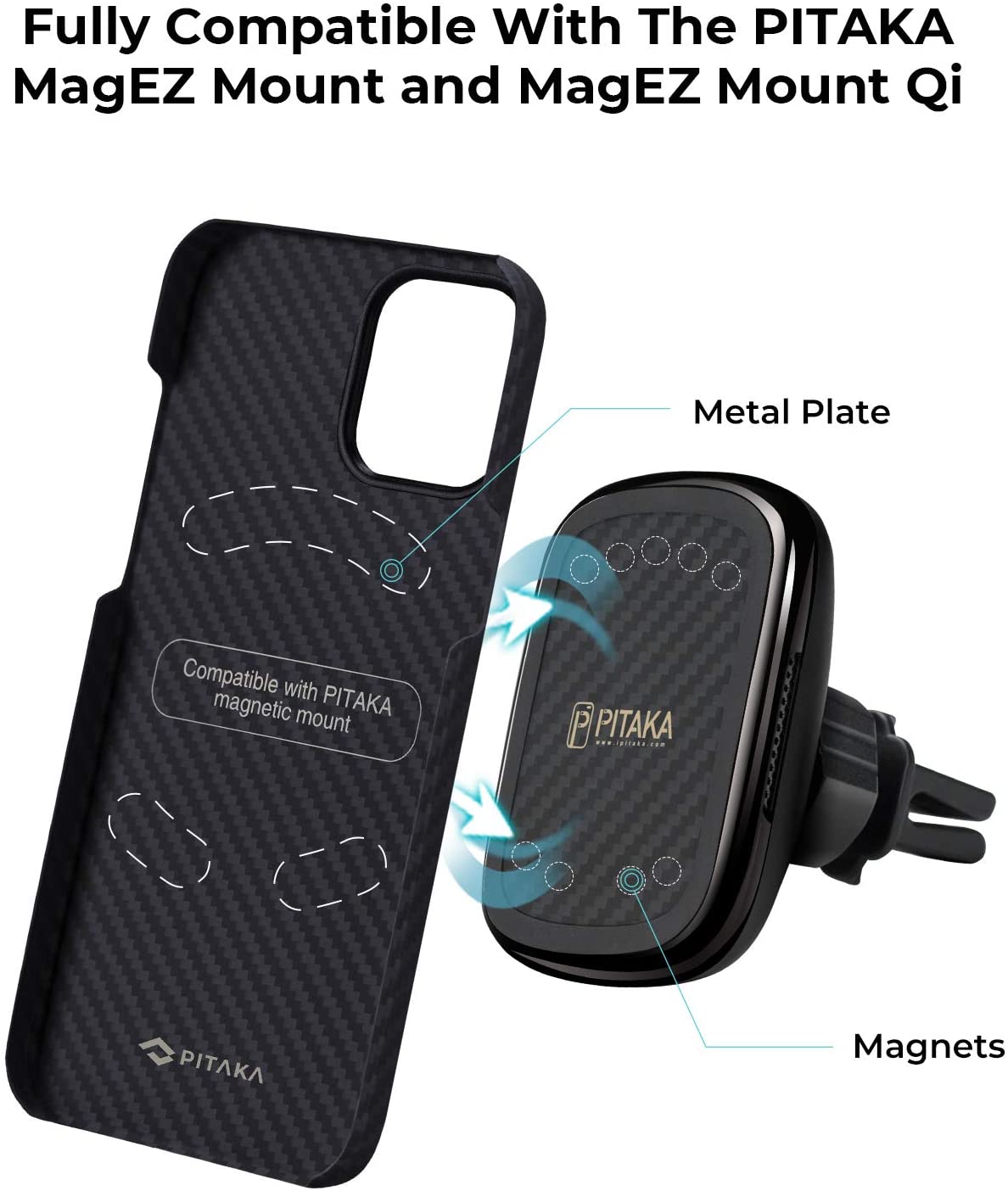 Pitaka iPhone 12 MagEZ Case - Karbon