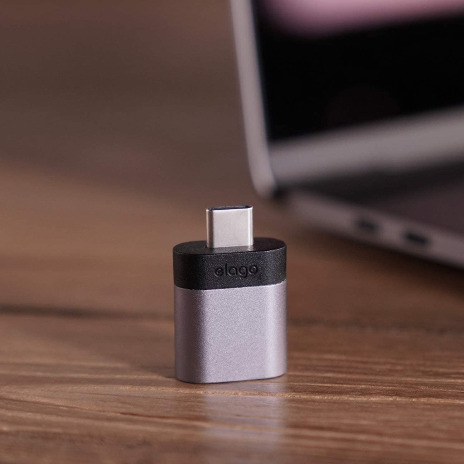 Elago Mini Aluminum USB-C Adapter - Space Gray