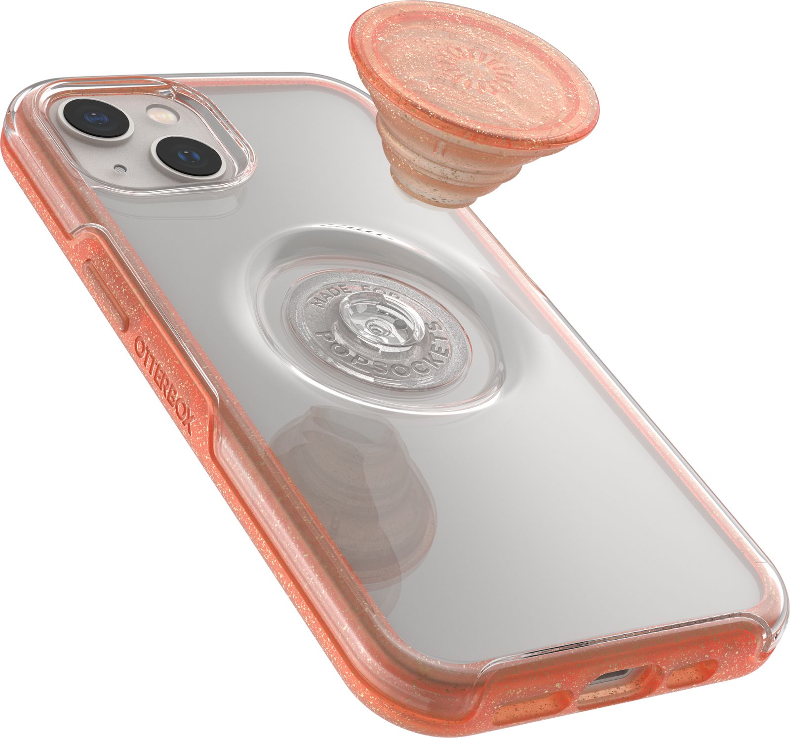 OtterBox iPhone 13 Otter+Pop Symmetry Clear Case - Clear / Coral