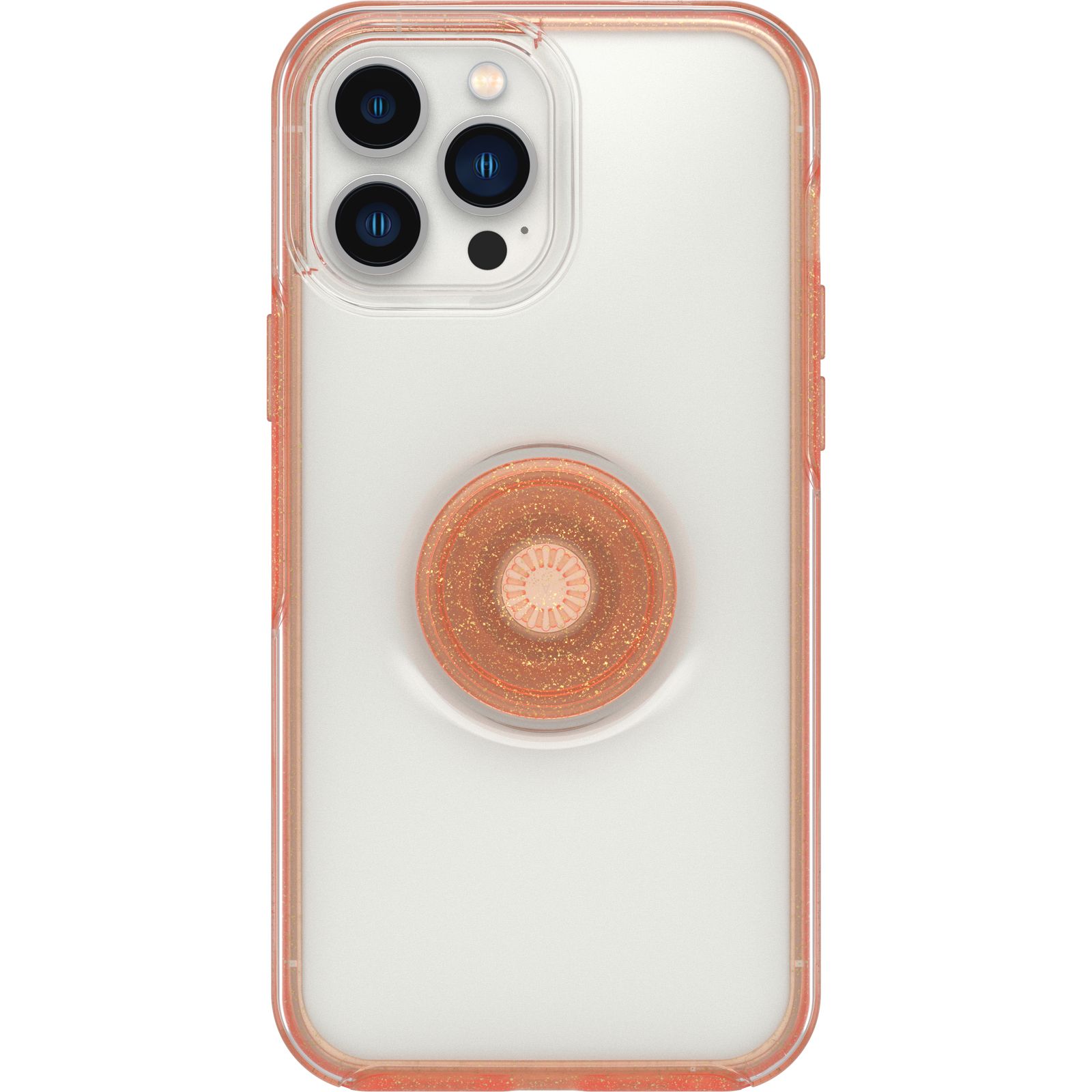 OtterBox iPhone 13 Pro Max / iPhone 12 Pro Max Otter+Pop Symmetry Clear Case - Clear/Coral