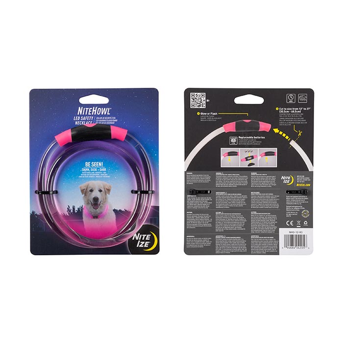 Niteize NiteHowl® LED Safety Necklace - Tie Dye Pink