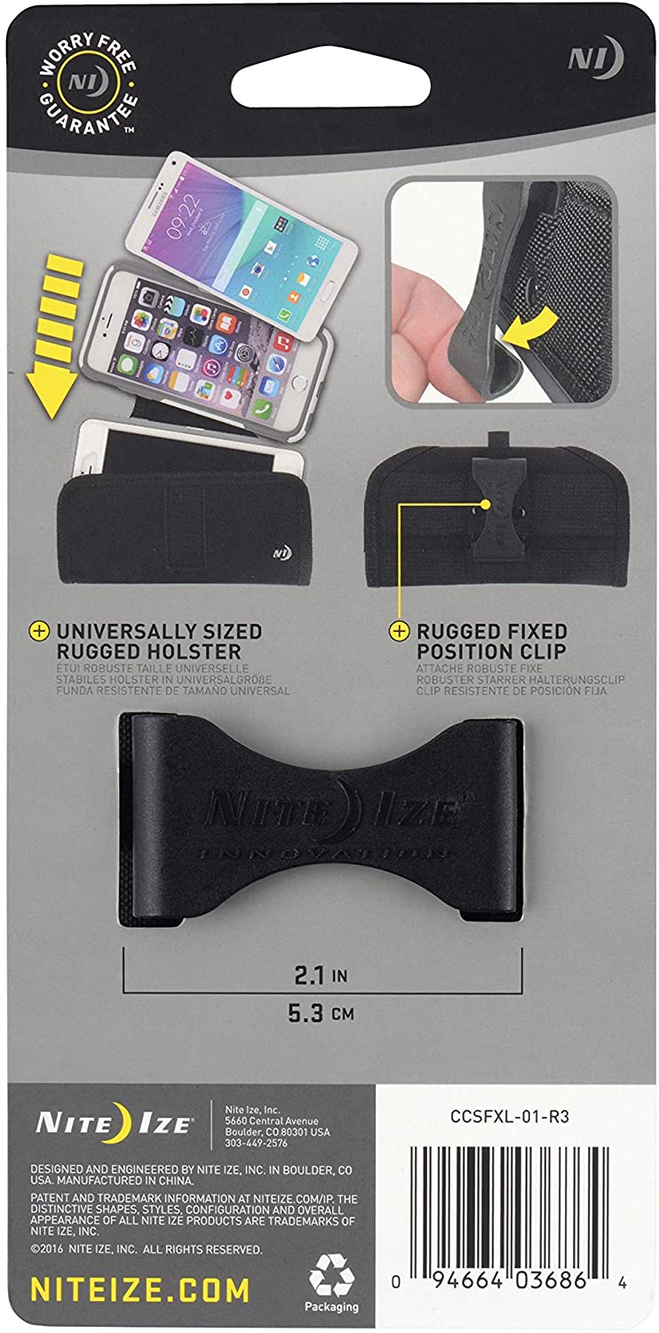 Niteize Fits All™ Horizontal Phone Case - XXL - Black